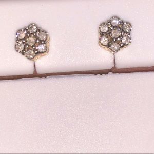 10k solid gold real diamond earrings Best gift WOW